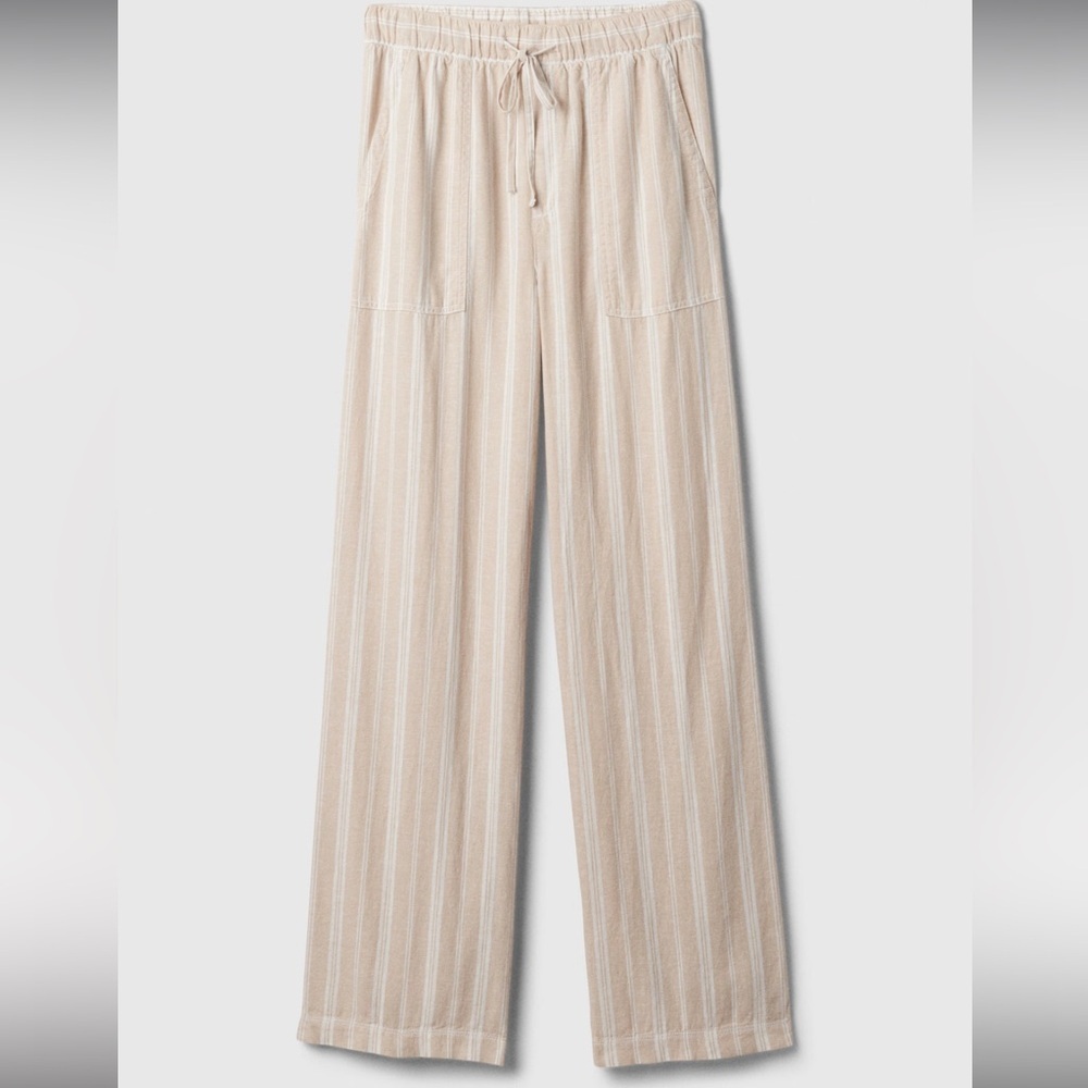 Gap Beige high-wasted linen pants